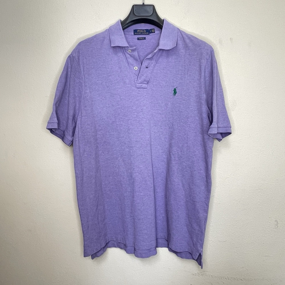 Polo Ralph Lauren Mens Polo set 2 Classic Fit Purple Heather Cotton Shirt Large - Picture 2 of 16